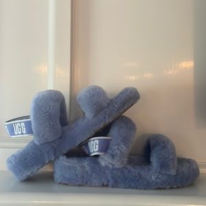 UGG Slippers- Fuzzy slingback OH YEAH slipper slide- womens 9